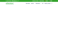Desktop Screenshot of ebiotec.com