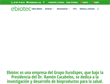 Tablet Screenshot of ebiotec.com